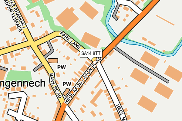 SA14 8TT map - OS OpenMap – Local (Ordnance Survey)