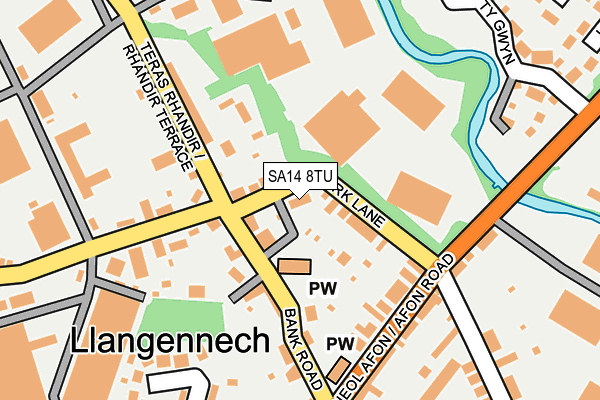 SA14 8TU map - OS OpenMap – Local (Ordnance Survey)