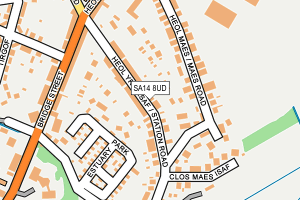 SA14 8UD map - OS OpenMap – Local (Ordnance Survey)