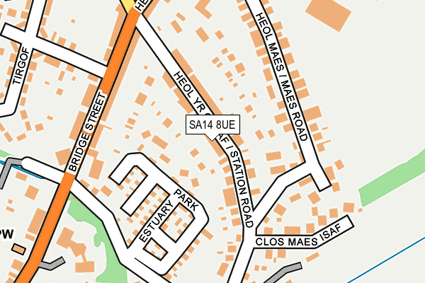 SA14 8UE map - OS OpenMap – Local (Ordnance Survey)