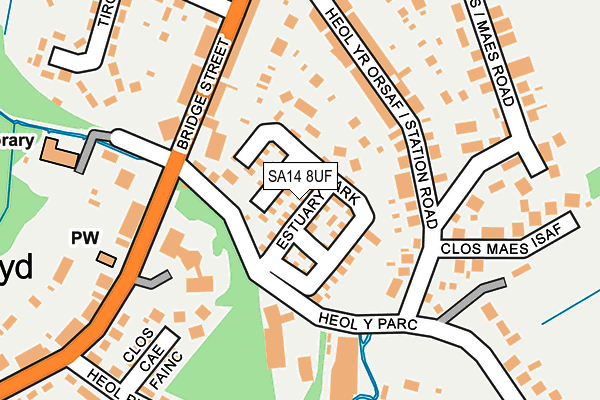 SA14 8UF map - OS OpenMap – Local (Ordnance Survey)