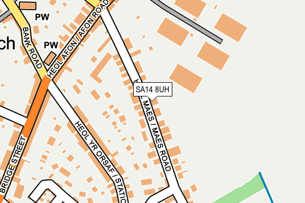 SA14 8UH map - OS OpenMap – Local (Ordnance Survey)