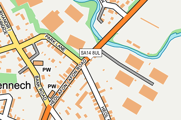 SA14 8UL map - OS OpenMap – Local (Ordnance Survey)