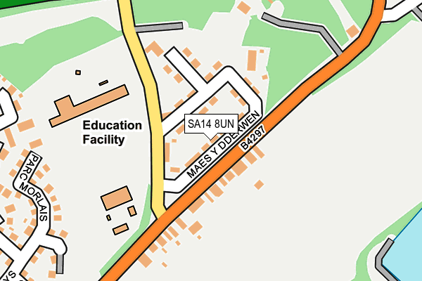 SA14 8UN map - OS OpenMap – Local (Ordnance Survey)