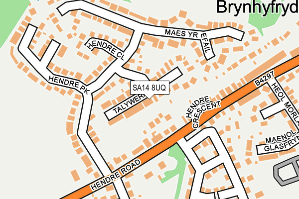 SA14 8UQ map - OS OpenMap – Local (Ordnance Survey)