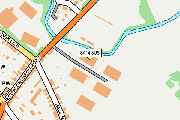 SA14 8US map - OS OpenMap – Local (Ordnance Survey)