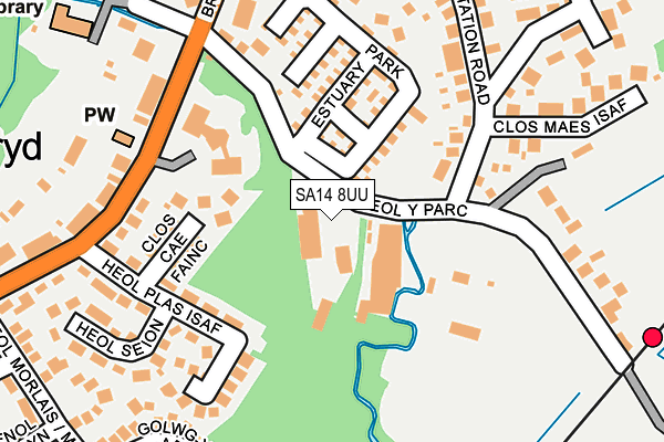 SA14 8UU map - OS OpenMap – Local (Ordnance Survey)