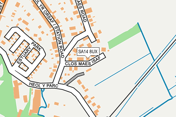 SA14 8UX map - OS OpenMap – Local (Ordnance Survey)