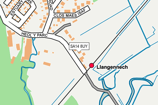 SA14 8UY map - OS OpenMap – Local (Ordnance Survey)
