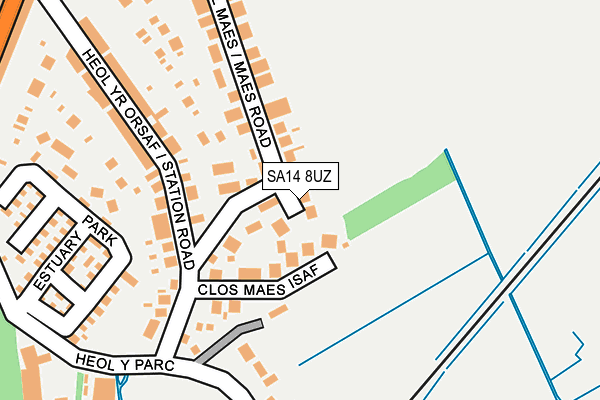 SA14 8UZ map - OS OpenMap – Local (Ordnance Survey)