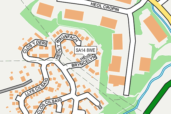 SA14 8WE map - OS OpenMap – Local (Ordnance Survey)