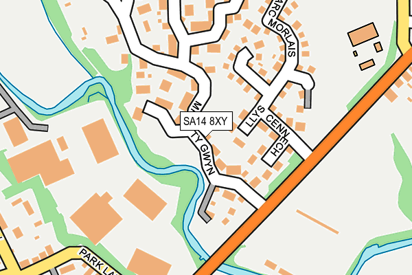 SA14 8XY map - OS OpenMap – Local (Ordnance Survey)