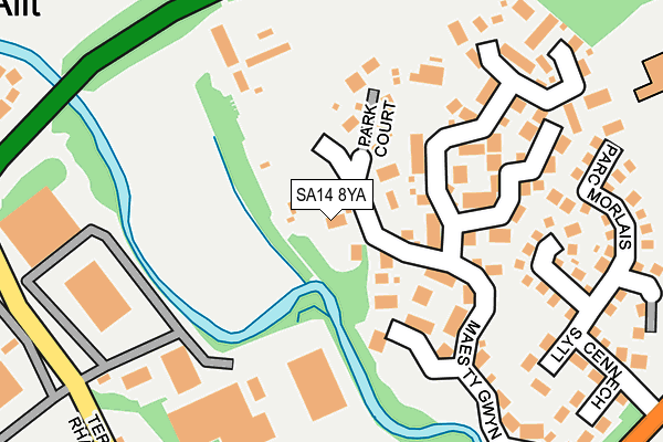 SA14 8YA map - OS OpenMap – Local (Ordnance Survey)