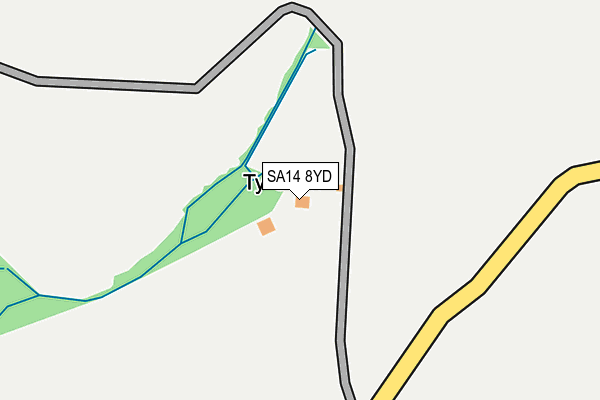 SA14 8YD map - OS OpenMap – Local (Ordnance Survey)