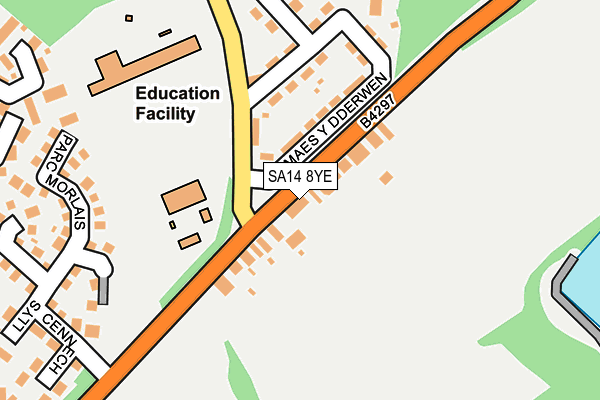 SA14 8YE map - OS OpenMap – Local (Ordnance Survey)