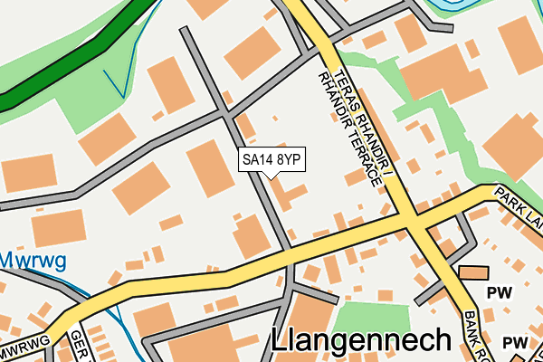 SA14 8YP map - OS OpenMap – Local (Ordnance Survey)