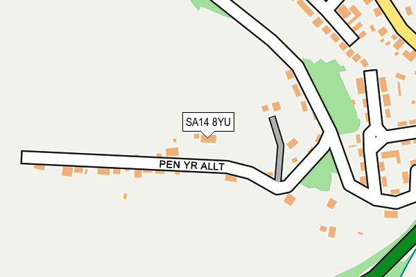 SA14 8YU map - OS OpenMap – Local (Ordnance Survey)