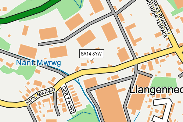 SA14 8YW map - OS OpenMap – Local (Ordnance Survey)