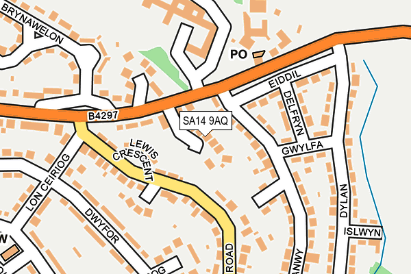 SA14 9AQ map - OS OpenMap – Local (Ordnance Survey)