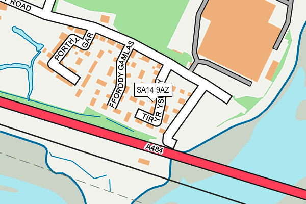 SA14 9AZ map - OS OpenMap – Local (Ordnance Survey)