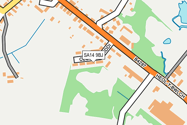 SA14 9BJ map - OS OpenMap – Local (Ordnance Survey)