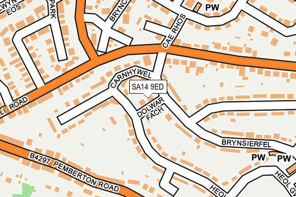 SA14 9ED map - OS OpenMap – Local (Ordnance Survey)