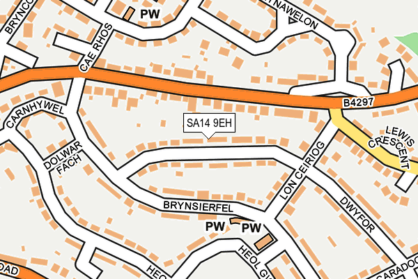 SA14 9EH map - OS OpenMap – Local (Ordnance Survey)