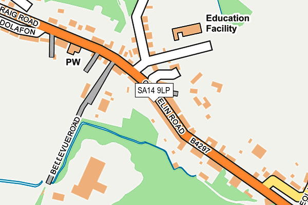 SA14 9LP map - OS OpenMap – Local (Ordnance Survey)