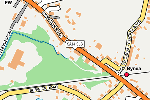 SA14 9LS map - OS OpenMap – Local (Ordnance Survey)