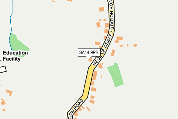 SA14 9PR map - OS OpenMap – Local (Ordnance Survey)