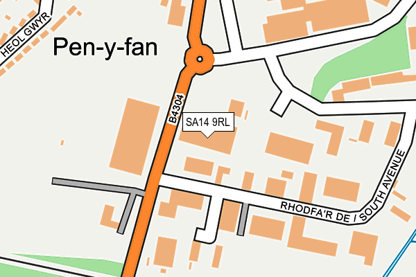 SA14 9RL map - OS OpenMap – Local (Ordnance Survey)