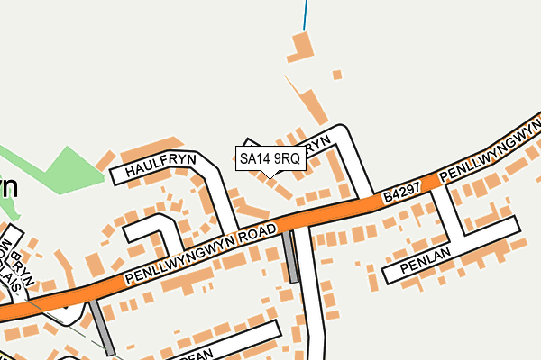 SA14 9RQ map - OS OpenMap – Local (Ordnance Survey)