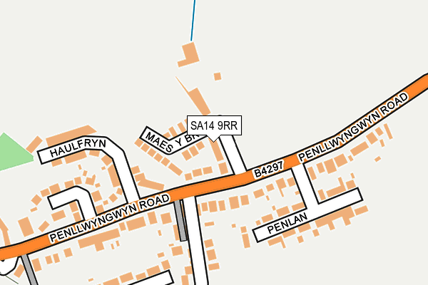 SA14 9RR map - OS OpenMap – Local (Ordnance Survey)