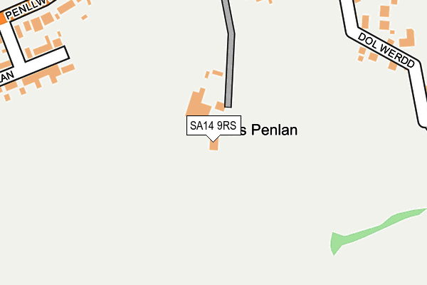 SA14 9RS map - OS OpenMap – Local (Ordnance Survey)