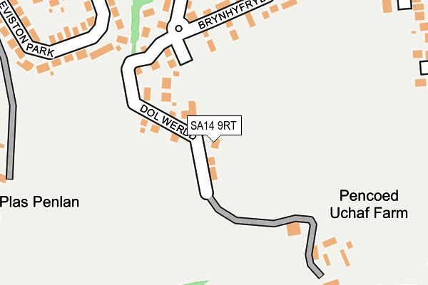 SA14 9RT map - OS OpenMap – Local (Ordnance Survey)