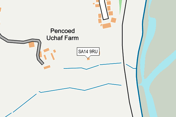 SA14 9RU map - OS OpenMap – Local (Ordnance Survey)