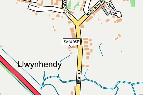 SA14 9SE map - OS OpenMap – Local (Ordnance Survey)