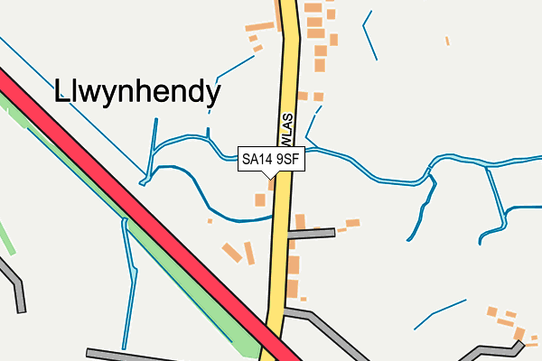SA14 9SF map - OS OpenMap – Local (Ordnance Survey)