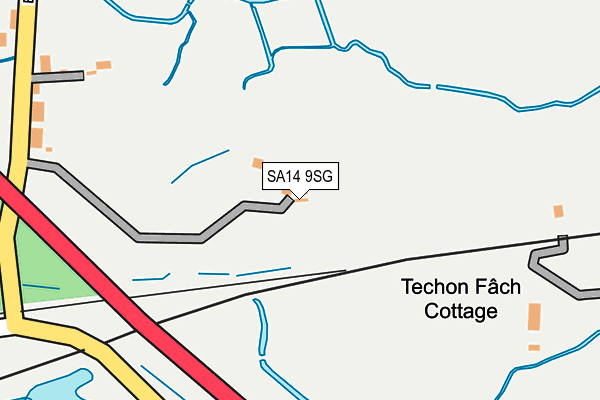 SA14 9SG map - OS OpenMap – Local (Ordnance Survey)