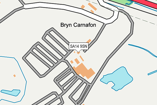 SA14 9SN map - OS OpenMap – Local (Ordnance Survey)