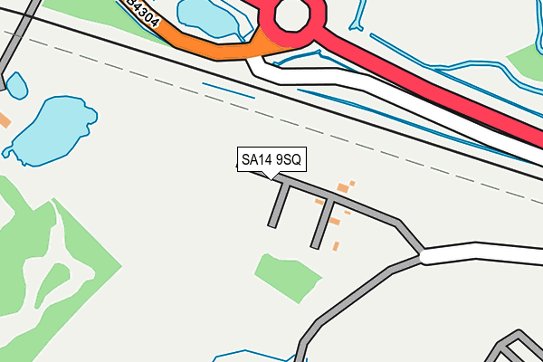 SA14 9SQ map - OS OpenMap – Local (Ordnance Survey)