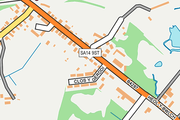 SA14 9ST map - OS OpenMap – Local (Ordnance Survey)