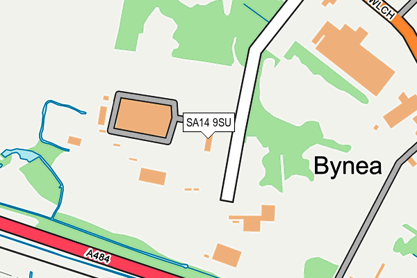 SA14 9SU map - OS OpenMap – Local (Ordnance Survey)