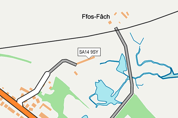 SA14 9SY map - OS OpenMap – Local (Ordnance Survey)