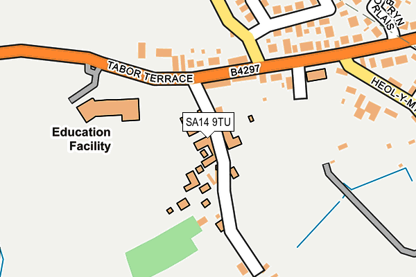 SA14 9TU map - OS OpenMap – Local (Ordnance Survey)