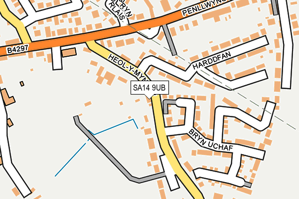 SA14 9UB map - OS OpenMap – Local (Ordnance Survey)