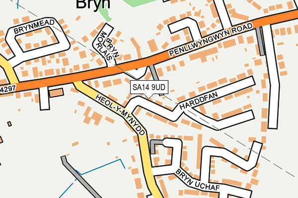 SA14 9UD map - OS OpenMap – Local (Ordnance Survey)
