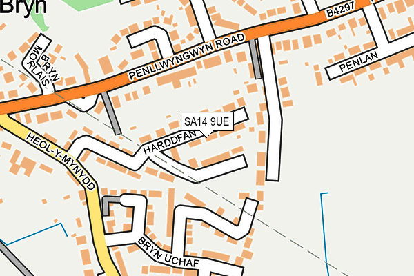 SA14 9UE map - OS OpenMap – Local (Ordnance Survey)