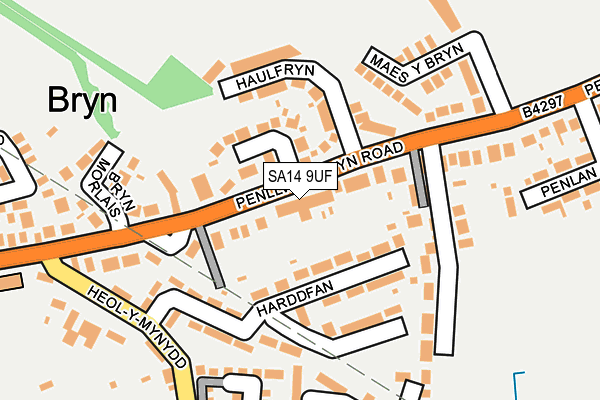 SA14 9UF map - OS OpenMap – Local (Ordnance Survey)