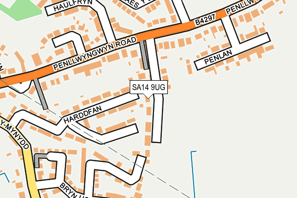SA14 9UG map - OS OpenMap – Local (Ordnance Survey)